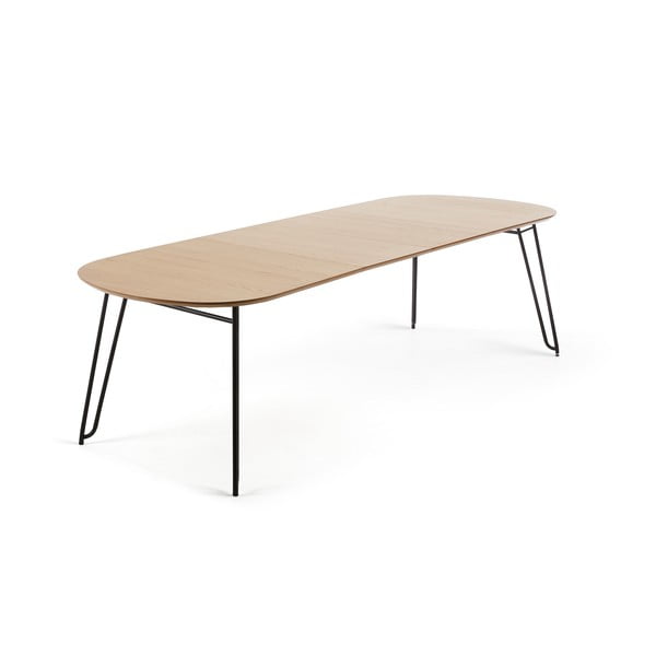 Rozkładany stół w dekorze dębu 100x170 cm Novac – Kave Home-image-3