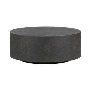 Ciemnobrązowy stolik z gliny włóknistej WOOOD Dean, Ø 80 cm