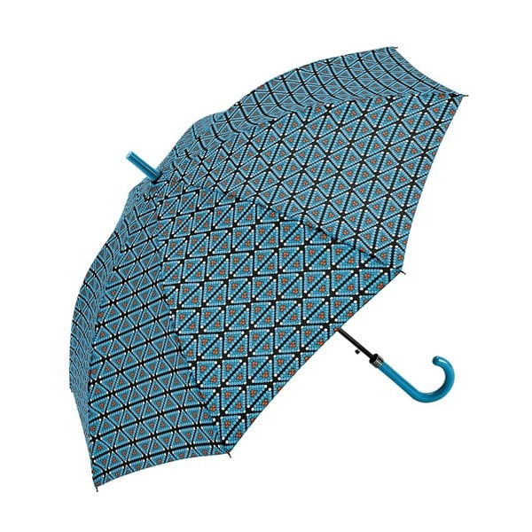 Niebiesko-zielony parasol Ambiance Patchwork
