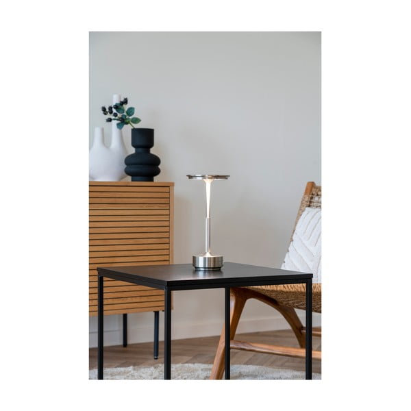 Lampa stołowa LED w kolorze srebra (wysokość 28,5 cm) Lyneham – House Nordic-image-3