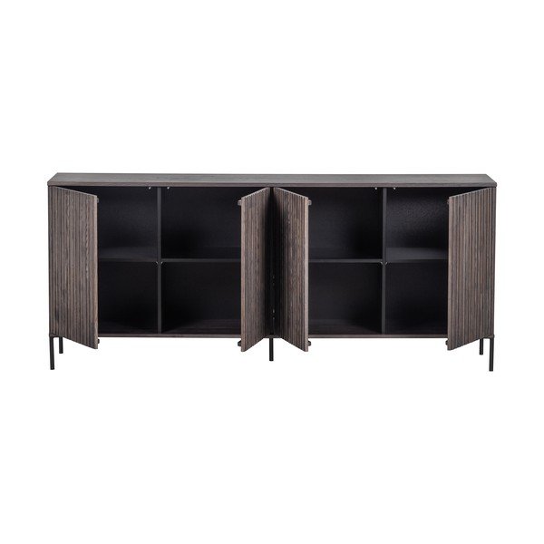 Brązowa komoda w dekorze jesionu 200x85x44 cm Gravure – WOOOD-image-3