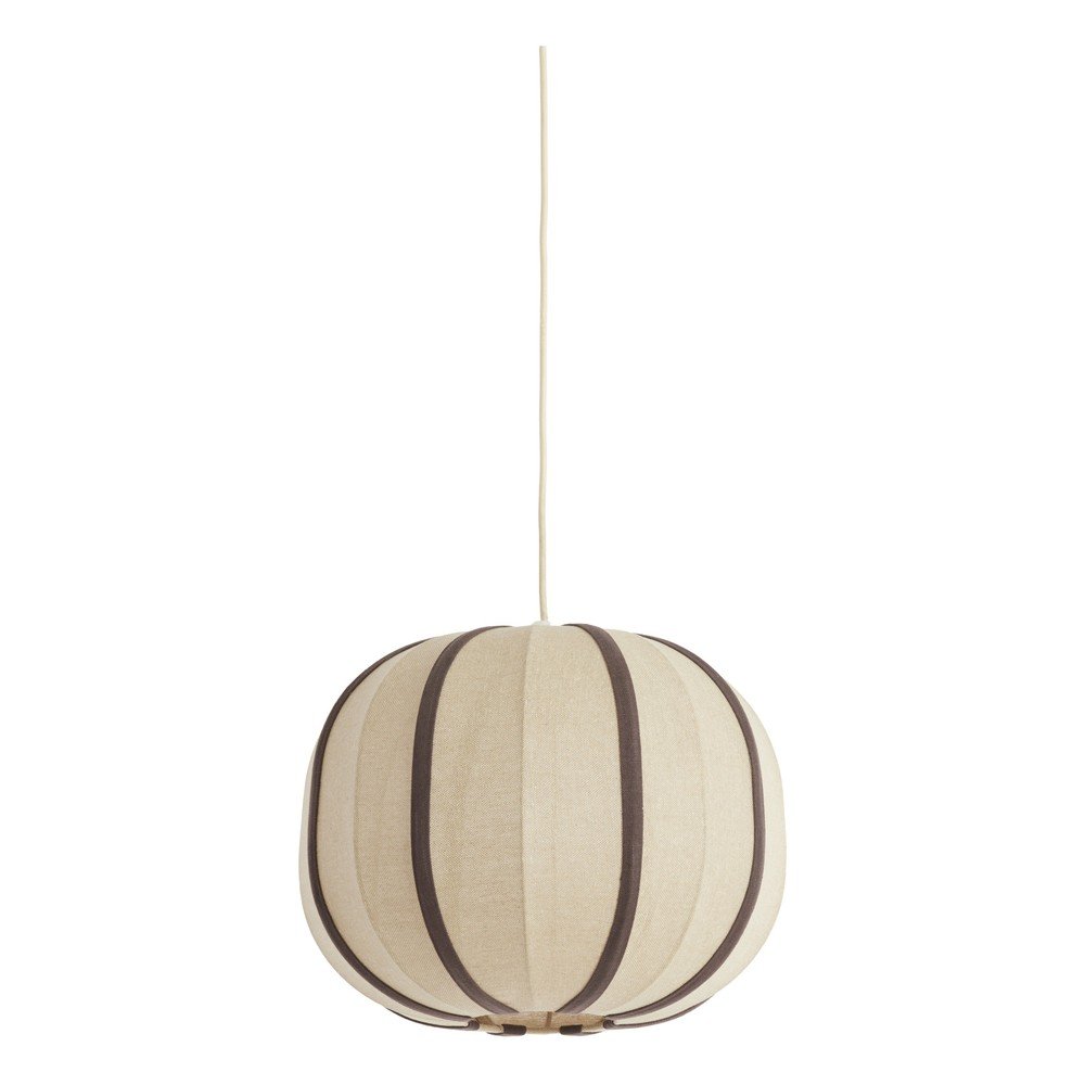 Kremowa lampa wisząca z tekstylnym kloszem Esmiria – Light & Living