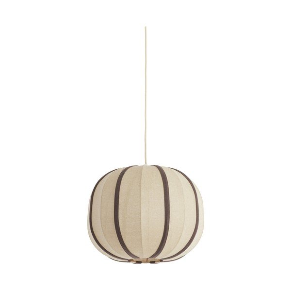 Kremowa lampa wisząca z tekstylnym kloszem Esmiria – Light & Living