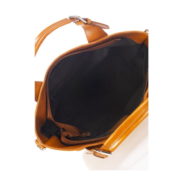 Koniakowa skórzana torebka Massimo Castelli Valeria-image-3