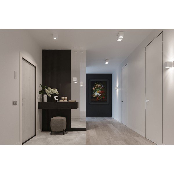 Biała lampa sufitowa Sollux Geo 1-image-1