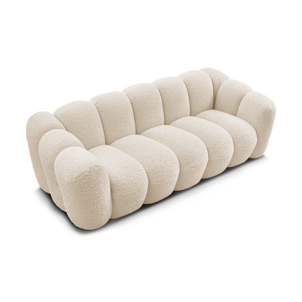 Beżowa sofa z materiału bouclé 232 cm Hippolyte – Bobochic Paris-image-4