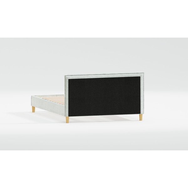 Beżowe tapicerowane łóżko dwuosobowe ze stelażem 200x200 cm Tina – Ropez-image-2