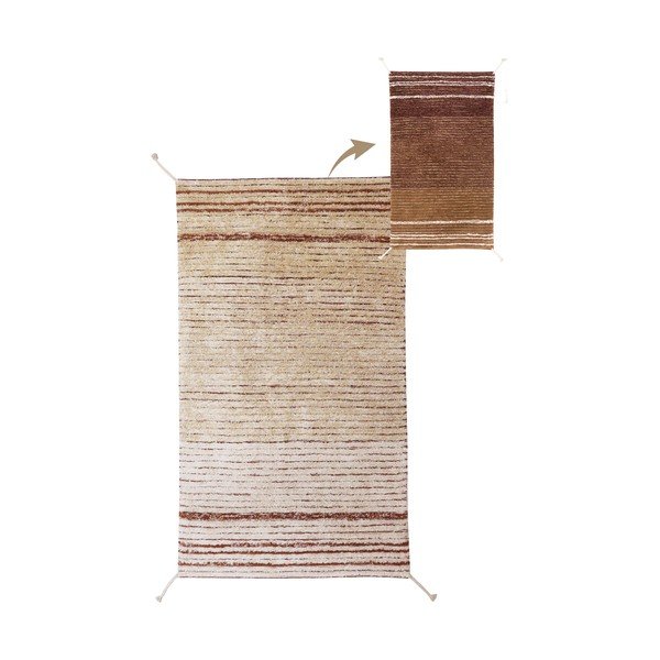 Ceglasty bawełniany dywan 80x140 cm Twin Toffee – Lorena Canals-image-3