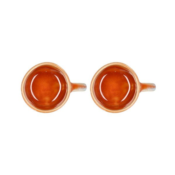 Pomarańczowe kamionkowe kubki na espresso zestaw 2 szt. 80 ml Styles – Villa Collection-image-2