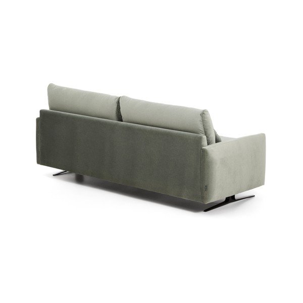 Zielona aksamitna sofa 210 cm Veliro – Kave Home-image-4