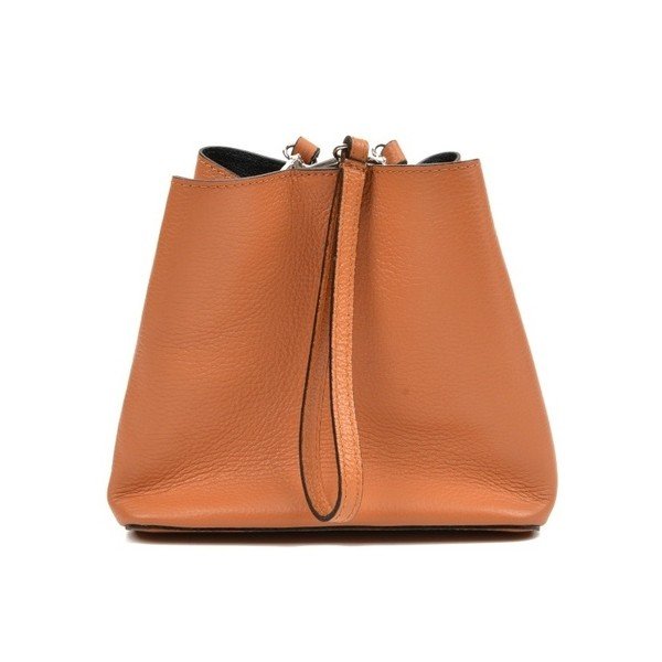 Koniakowobrązowa torebka skórzana Mangotti Bags Catarina