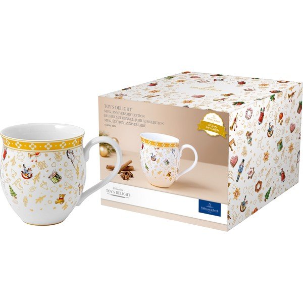 Biały porcelanowy kubek z motywem świątecznym Villeroy & Boch-image-2