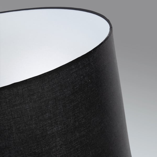 Czarna lampa stojąca z tekstylnym kloszem (wys. 157 cm) Ikia – Kave Home-image-1