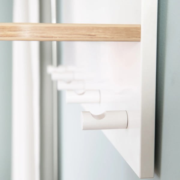 Biało-naturalny ścienny wieszak dziecięcy w dekorze dębu Ava – Roba-image-4