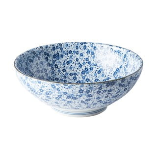 Niebiesko-biała miska ceramiczna MIJ Daisy, ø 21,5 cm