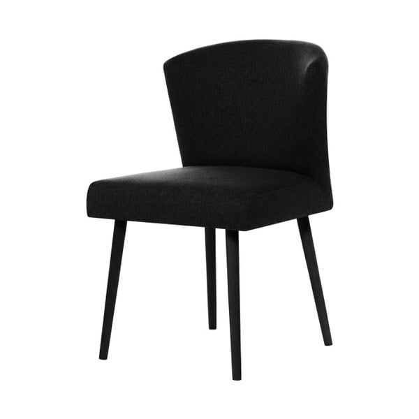 Czarne krzesło z czarnymi nogami Rodier Richter