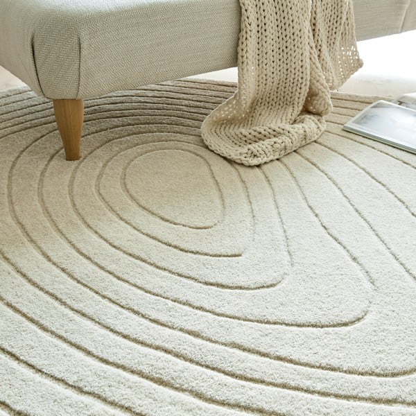 Beżowy wełniany dywan 160x230 cm Puddle Wool – Flair Rugs-image-2