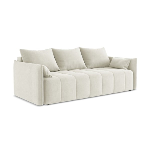 Beżowa rozkładana/ze schowkiem sofa 225 cm Moku – Makamii-image-1