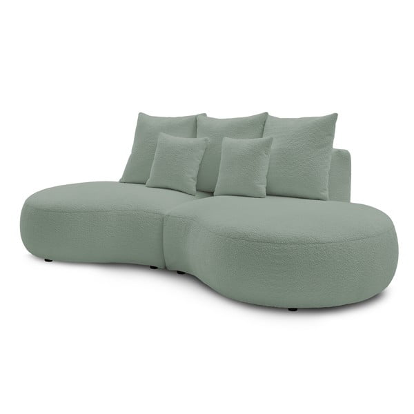 Jasnozielona sofa z materiału bouclé 260 cm Saint-Germain – Bobochic Paris-image-3