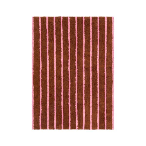 Różowy/brązowy bawełniany dywan 200x300 cm Mika – Jotex