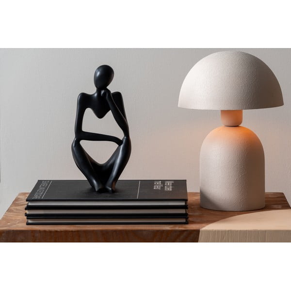 Kremowa lampa stołowa (wys. 29 cm) Boaz – Leitmotiv-image-1