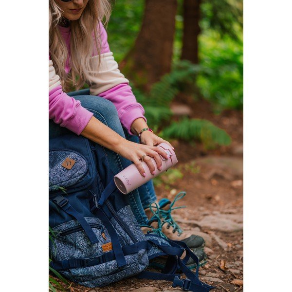Różowy podróżny kubek termiczny Vialli Design Fuori, 400 ml-image-4