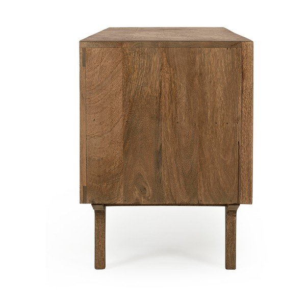 Szafka pod TV z litego drewna mango w naturalnym kolorze 152x55x40 cm Sherman – Bizzotto-image-4