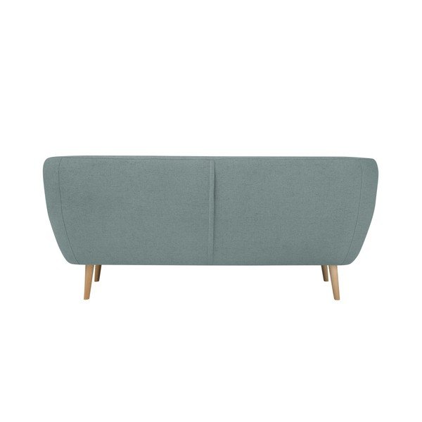 Miętowa sofa 3-osobowa z jasnymi nogami Mazzini Sofas Sicile-image-2