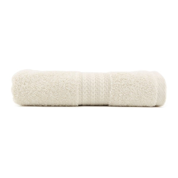 Kremowy ręcznik bawełniany Amy, 50x90 cm