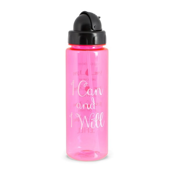 Różowa butelka z napisem I can and I Will Tri-Coastal Design
