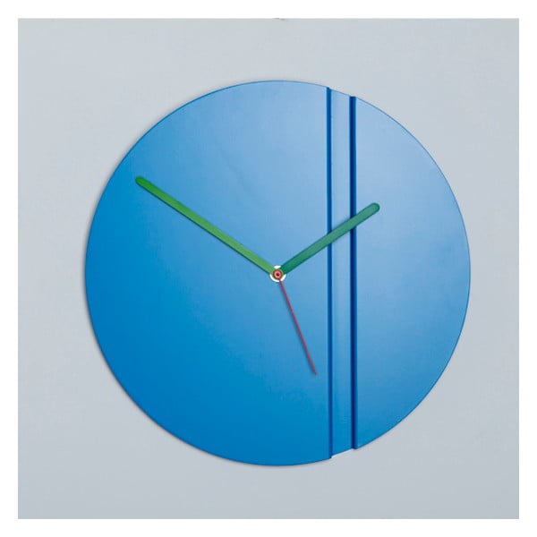 Zegar ścienny Pleat Fold, niebieski