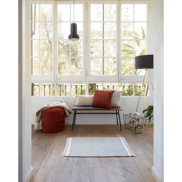 Czarno-brązowa ławka z imitacji skóry Carabel – Kave Home-image-3