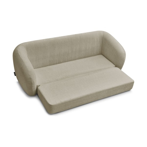 Jasnobrązowa rozkładana sofa z tkaniny szenilowej 228 cm Neyo – Bobochic Paris-image-4