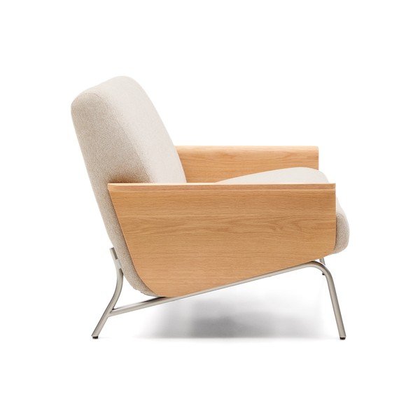 Beżowa sofa z tkaniny szenilowej 165 cm Amsen – Kave Home-image-3