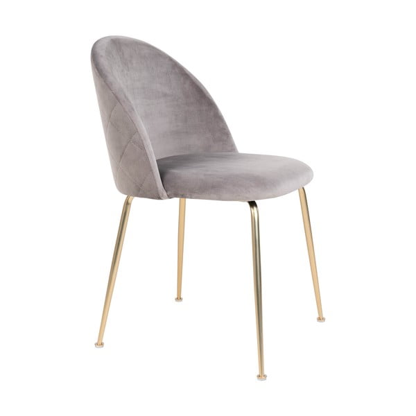 Jasnoszare aksamitne krzesła zestaw 2 szt. Geneve – House Nordic-image-3