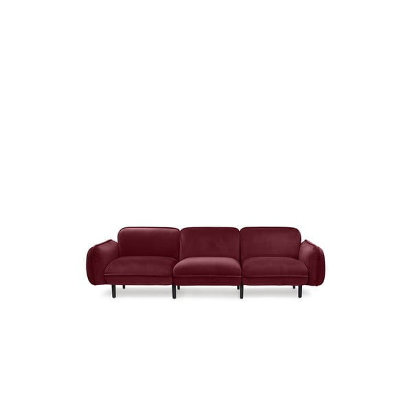 Bordowa aksamitna sofa EMKO Bean