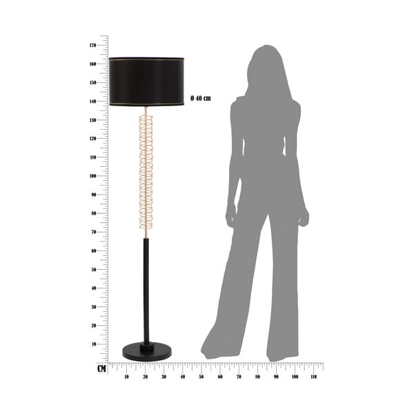 Czarna lampa stojąca Mauro Ferretti Twist-image-2