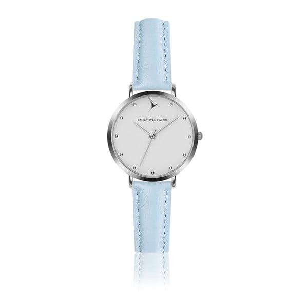 Zegarek damski z jasnoniebieskim paskiem ze skóry Emily Westwood Meeting