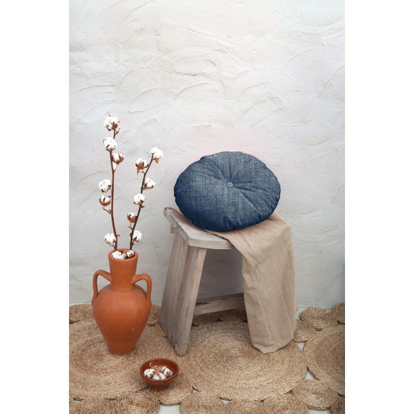 Niebieska poduszka Really Nice Things Cojin Redondo Blue, ⌀ 45 cm-image-1