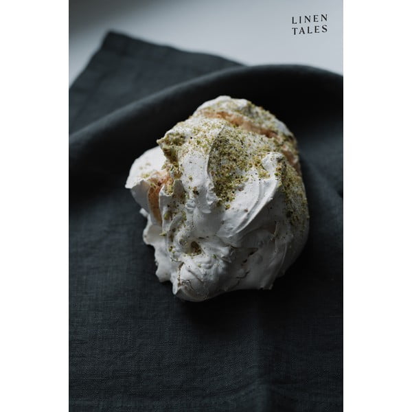 Ciemnoszara lniana mata stołowa Linen Tales, 35x45 cm-image-4