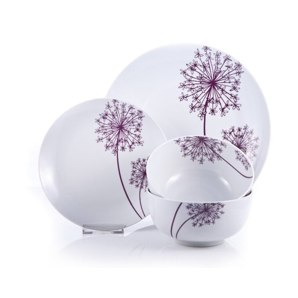 Zestaw porcelanowy Allium, 12 szt.