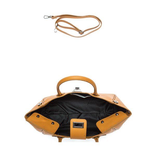 Koniakowa skórzana torebka Anna Luchini Lora-image-4