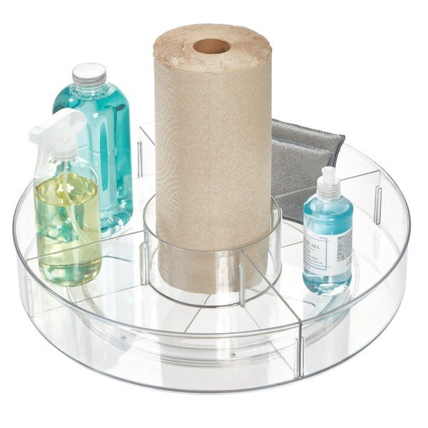 Okrągły przezroczysty pojemnik iDesign The Home Edit, ⌀ 45,7 cm-image-2