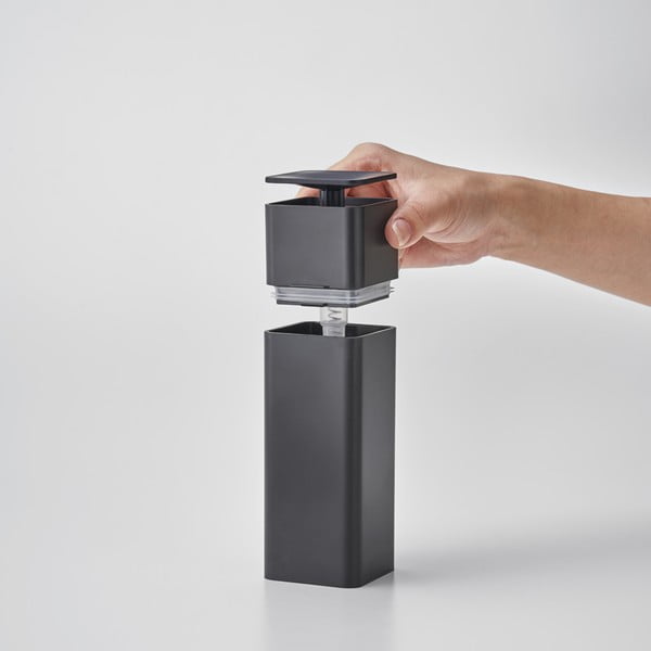 Czarny dozownik do płynu do naczyń Yamazaki Tower, 250 ml-image-3