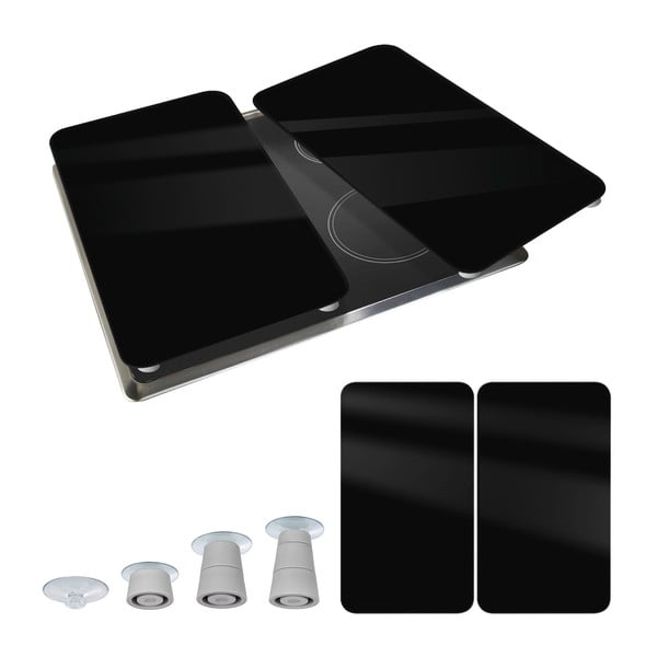 Płyty ochronne na kuchenkę zestaw 2 szt. ze szkła hartowanego 30x52 cm Universal – Wenko-image-3