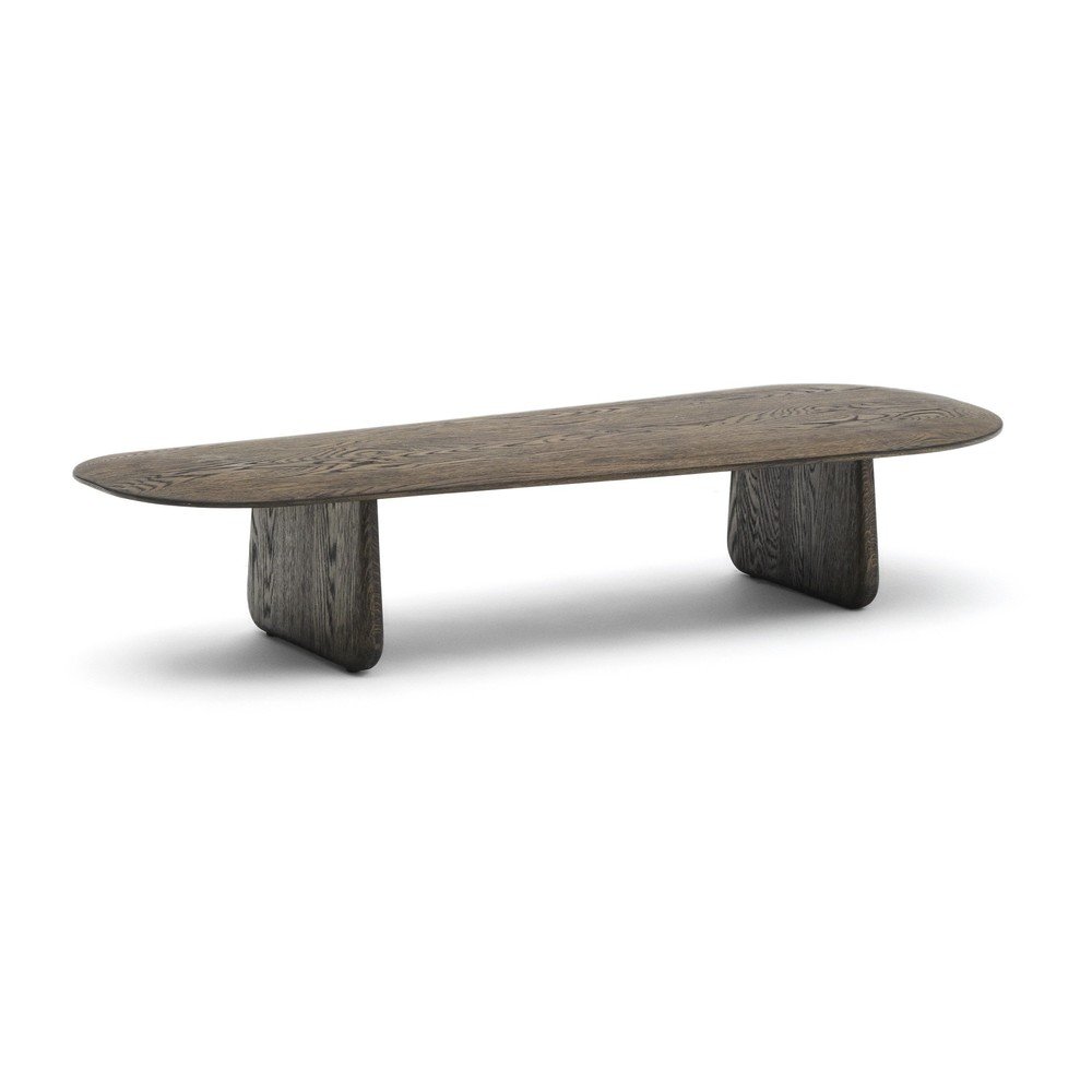 Ciemnobrązowy stolik z litego drewna dębowego 64x146 cm Pirita – Kave Home