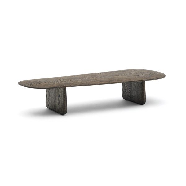 Ciemnobrązowy stolik z litego drewna dębowego 64x146 cm Pirita – Kave Home