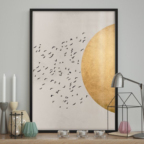 Plakat w ramie BIRDS/SILHOUTTE, 50x70 cm-image-1