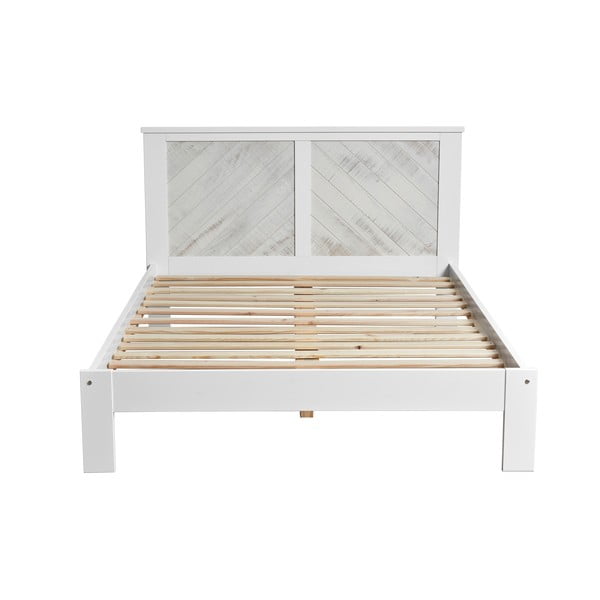 Białe łóżko 2-osobowe Marckeric Roma, 140x190 cm