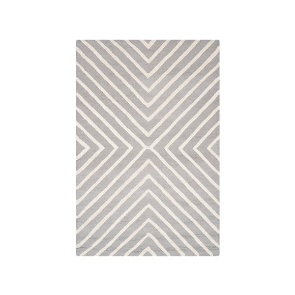 Szary dywan wełniany Prita 121x182 cm